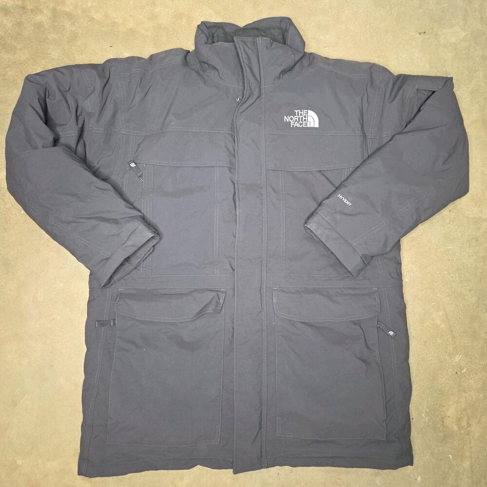 The North Face McMurdo Parka Mens XL Gray Goose Down HyVent Long Jacket No Hood